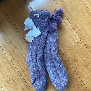Ugg Women’s Fleece Lined Cozy Socks Purple Lavender